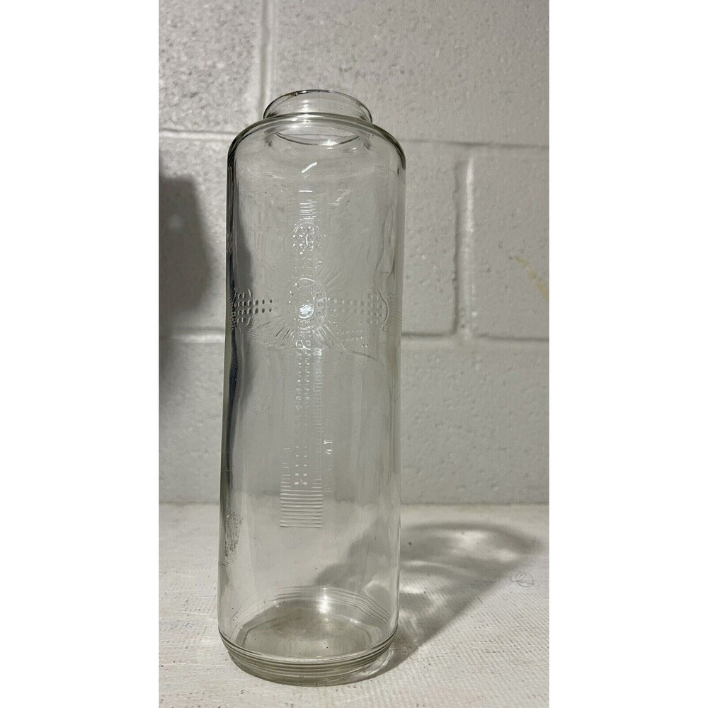 VINTAGE SANCTOLITE GLASS BOTTLE WITH EMBOSSED CROSS Christianity Religious